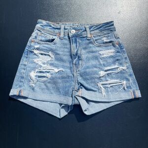 American Eagle Distressed Jean Shorts, Size 000